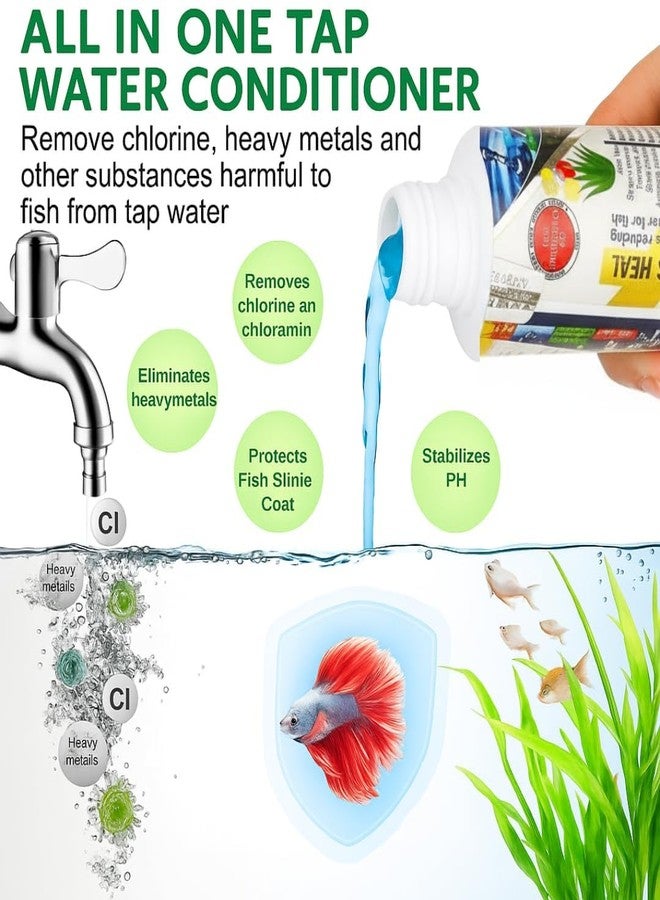 VAYINATO Aquatic Remedies Stress Heal 200ML Aquarium Water Conditioner to Remove Chlorine,Ammonia|with Aloe Vera to Enchance Water and Fish Colour|Use it After Evey Water Chge to Reduce The Mortality (200 ML) - Image 3